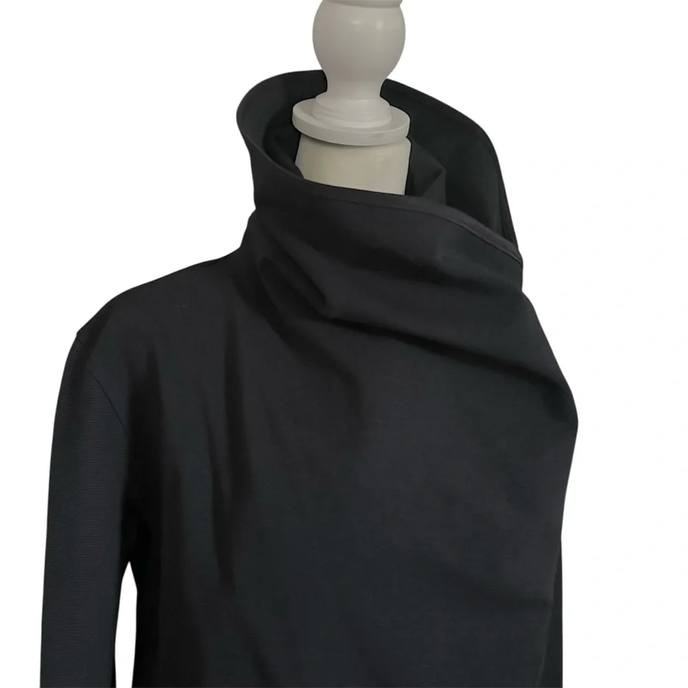 TASC Performance Midtown Wrap Organic Cotton & Bamboo Blend Sweater Black Small - Picture 6 of 12